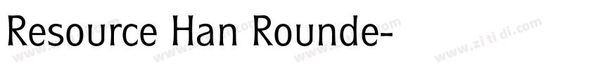 Resource Han Rounde字体转换